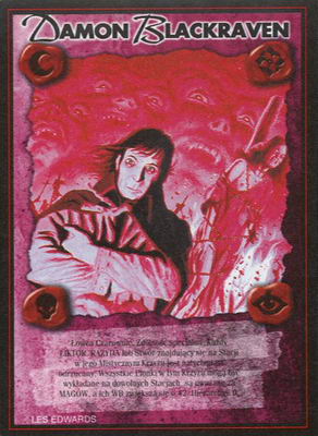 Karta KULT CCG Damon Blackraven na Mesjaszu